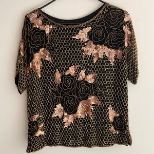 Vintage Carolyne Barton Sequins Top
